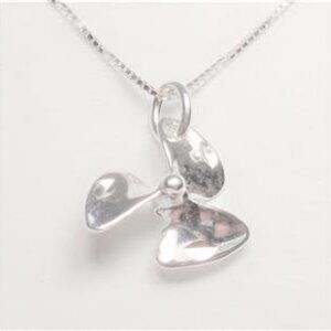 STERLING SILVER NAUTICAL MARITIME BOAT PROPELLER PENDANT NECKLACE